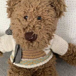 Vintage Boyd’s Bears Bearwear Plush Teddy Bear with Sweater and Plaid Scarf
